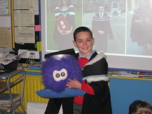 Professor Fluffy visits Donemana Primary School